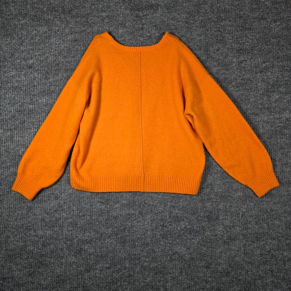 Vince Camuto Orange V‎ Neck Sweater Women’s M Relaxed Fit - Picture 3 of 3